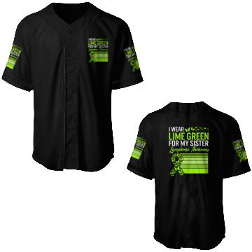 Discover Lymphoma Warrior Baseball Jerseys, I Wear Lime Green For My