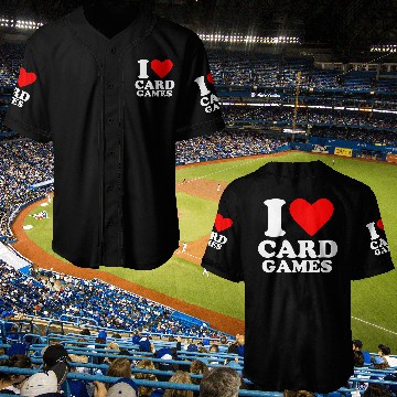 Discover Geek Nerdy Gamer I Love Card Games Baseball Jerseys