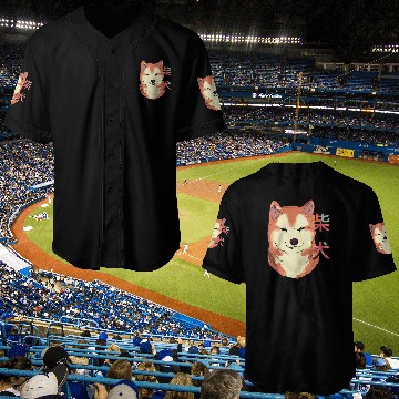 Discover Shiba Inu Dog Funny Dog Baseball Jerseys