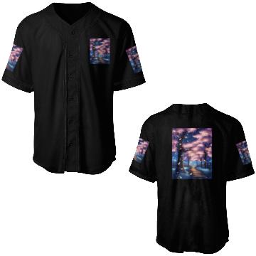 Discover Fireflies In Cherry Blossom Trees Baseball Jerseys