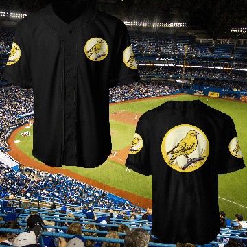 Discover yellow Canary in a circular shape Baseball Jerseys