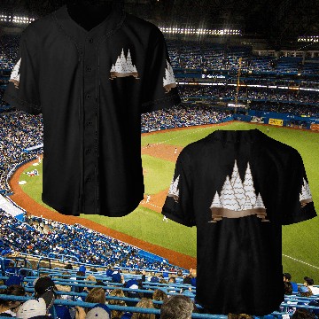 Discover beautiful gingerbread forest for Christmas Baseball Jerseys