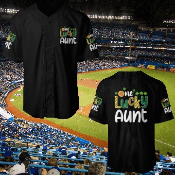Discover One Lucky Aunt Matching Family St Patrick's Day Baseball Jerseys