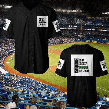 Discover Bitcoin Eats Sleep Trade and Repeat Criptocurrency Baseball Jerseys