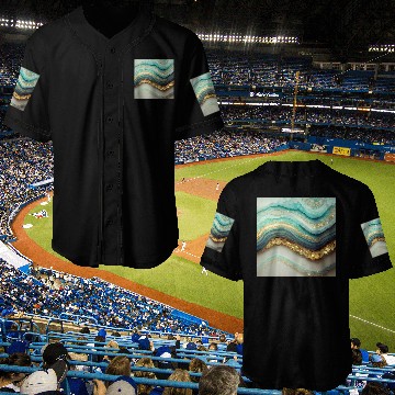Discover Teal Agate Geode Stone Baseball Jerseys