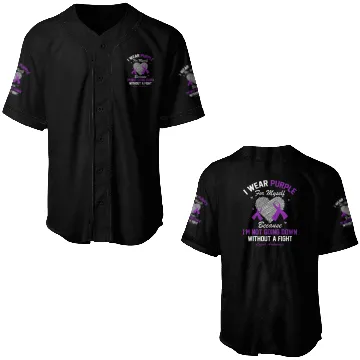Discover I Wear Purple For Myself Lupus Awareness Heart Baseball Jerseys