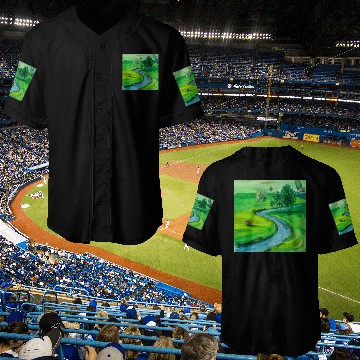 Discover Serene River Path Baseball Jerseys
