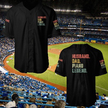 Discover Husband Dad Piano Legend Funny Father Baseball Jerseys