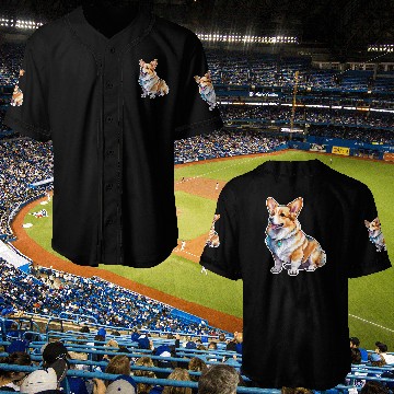 Discover Pembroke Welsh Corgi Watercolor Baseball Jerseys