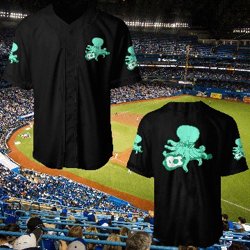 Discover Cool Octopus Kraken Squid Plays Guitar Guitarist Baseball Jerseys