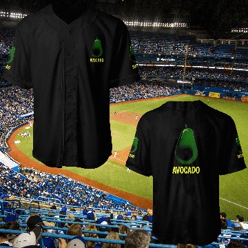Discover Avocado food art vegan design 10 Baseball Jerseys