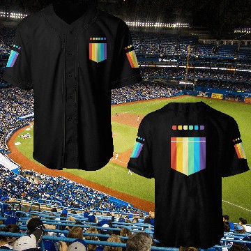 Discover LGBT Rainbow Flag Pocket Design | For Women Men Baseball Jerseys