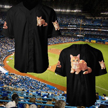 Discover A Cute Orange Cat Baseball Jerseys