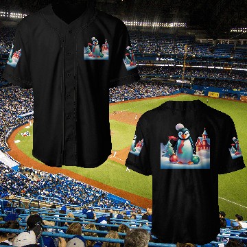 Discover Christmas Merry Christmas For Gift Penguin Snowman Baseball Jerseys
