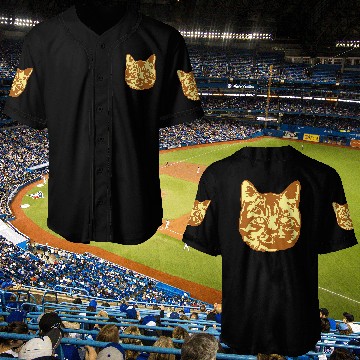 Discover Cat Lover Realistic Pet Face Cute Cool Kitten Head Baseball Jerseys