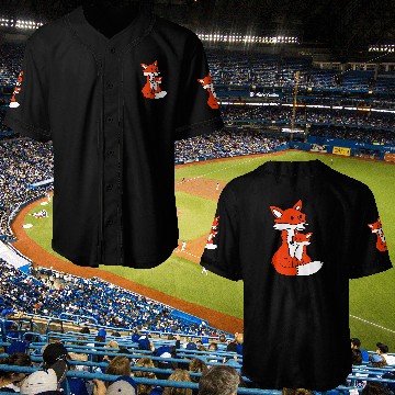 Discover 2 Foxes Mother Red Fox Small Child Father Mother Baseball Jerseys