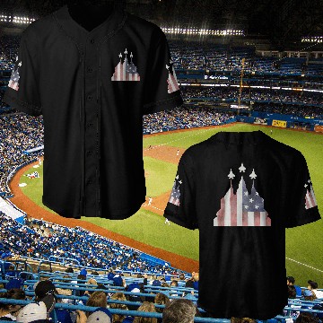Discover Patriotic Flyby F-22 Raptor Baseball Jerseys