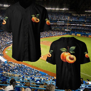 Discover Apricot branch with green leaves Baseball Jerseys