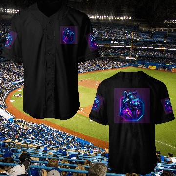 Discover "Cyberpunk DJ Dog | Futuristic Style with a Doggy- Baseball Jerseys