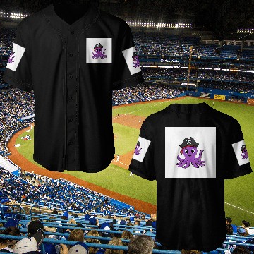 Discover Friendly Octopus Pirate Baseball Jerseys -Cute Ocean Animal