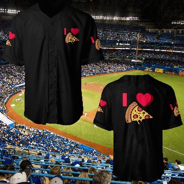 Discover I LOVE PIZZA #1 Baseball Jerseys