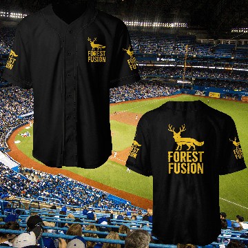 Discover Wild Deer Forest Fusion Baseball Jerseys