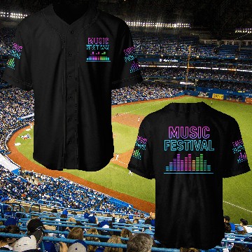 Discover Neon Lights Music Festival Design Baseball Jerseys