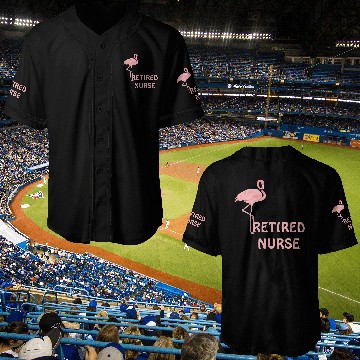 Discover Flamingo Retired Nurse Baseball Jerseys