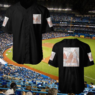 Discover trendy white marble Rose gold triangles geometric Baseball Jerseys