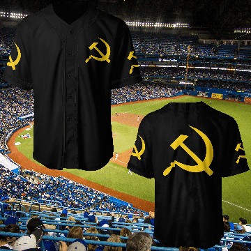 Discover Hammer and sickle (yellow) Baseball Jerseys