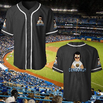 Discover Bobs Burgers Gene Dad Portrait Baseball Jerseys