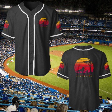 Discover Disney The Lion King Simba Mufasa Silhouettes Distressed Baseball Jerseys