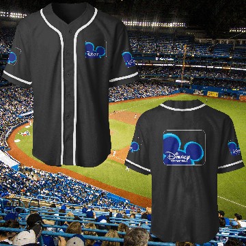 Discover Disney Channel  Mickey Mouse Blue Retro 2000s Logo Baseball Jerseys