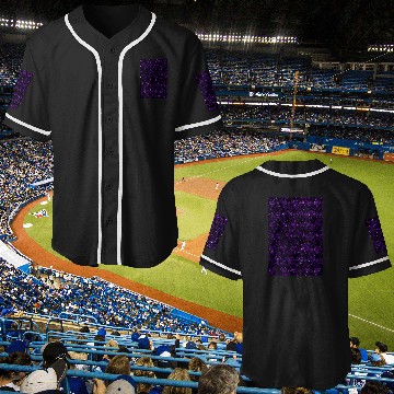 Discover Disney Haunted Mansion purple glitter pattern Graphic Baseball Jerseys
