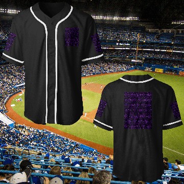 Discover Disney Haunted Mansion purple glitter pattern Graphic Baseball Jerseys