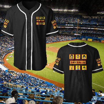 Discover bobs burgers belcher squares zip Baseball Jerseys