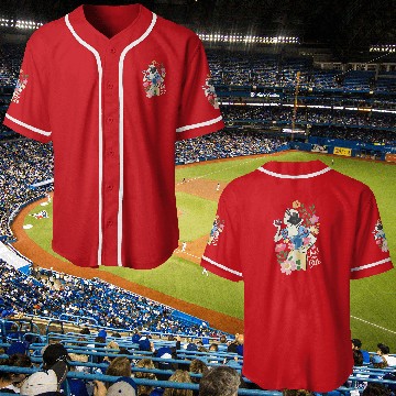 Discover Retro Disney Snow White And The Seven Dwarfs Floral Baseball Jerseys,