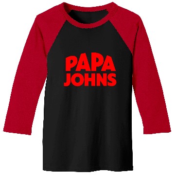 Discover Papa Johns Pizza Logo Baseball Tees