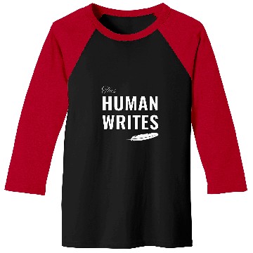 Discover This Human Writes Baseball Tees