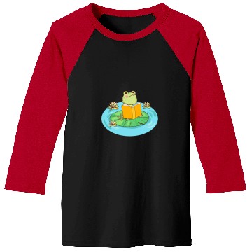 Discover Frog Reading Book Toad Reader Bookworm Kawaii Baseball Tees