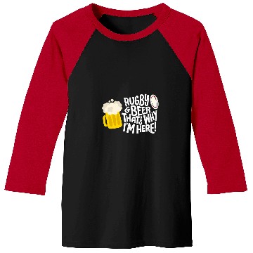 Discover Funny Rugby Player And Beer Drinker Quote Baseball Tees