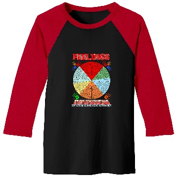 Discover school Counselor School Social Worker Feeling Wheel Baseball Tees