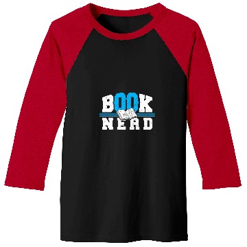 Discover Funny Nerd Book Nerd Reading Baseball Tees
