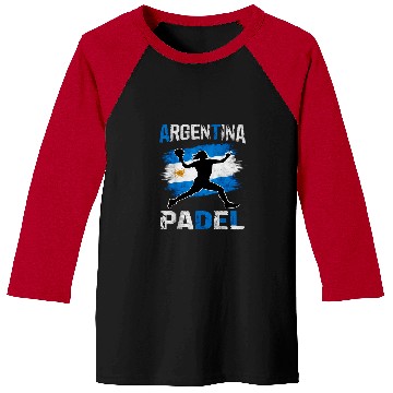 Discover Argentina Flag Padel Women Baseball Tees