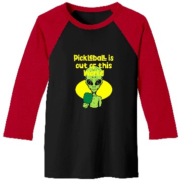 Discover Funny Alien Pickleball Saying Baseball Tees