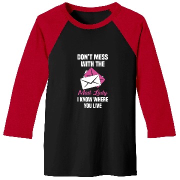 Discover Mail Lady Mail Carrier Woman Postal Worker Post Office Baseball Tees