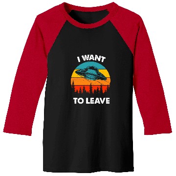 Discover Aliens Funny Alien I want to leave Retro vintages Style 30 Baseball Tees