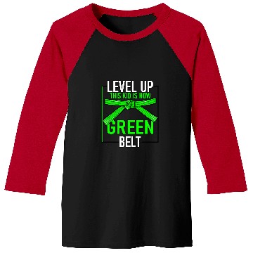 Discover Level Up This Kid Is Now Green Belt Karate Baseball Tees