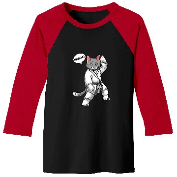 Discover Karate Cat Black Belt Martial Art Training Taekwondo Baseball Tees