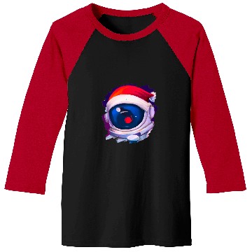 Discover Astronauts Wearing Santa Claus Hat Space Christmas Baseball Tees
